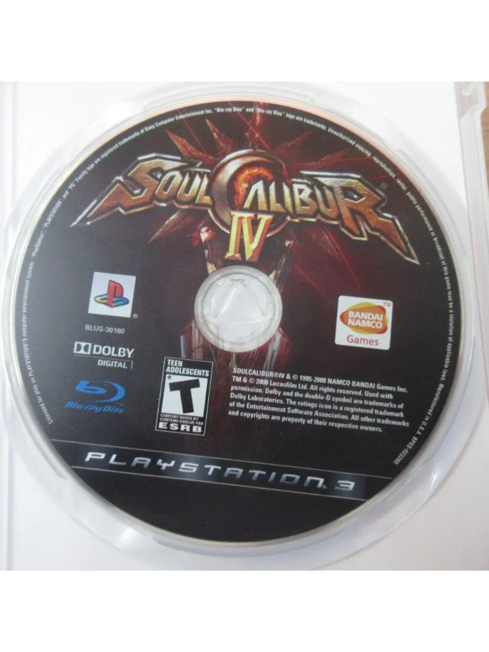 PS3 Soul Calibur IV 4 Sony Playstation 3 Game With Manual